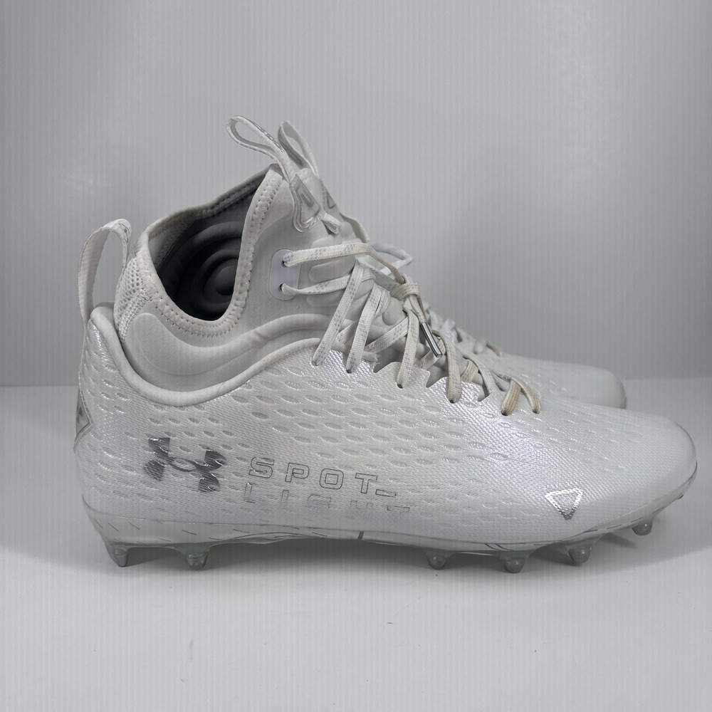 Under Armour Spotlight Lux MC 2.0 Football Cleats Men's US 13 White‎ Lightweight - Picture 10 of 16